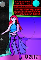 Alein Woman Abord Spaceship