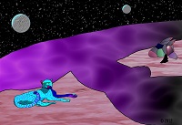 Cheeta in Alien Landscape