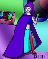 Picture of a Girl on a Spaceship