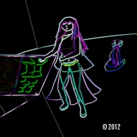 girl at a control panel