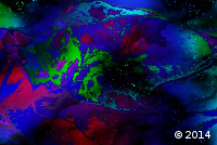 sleeping cat made of nebula clouds