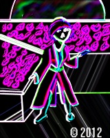 girl at alien control system