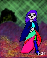 woman walking from city